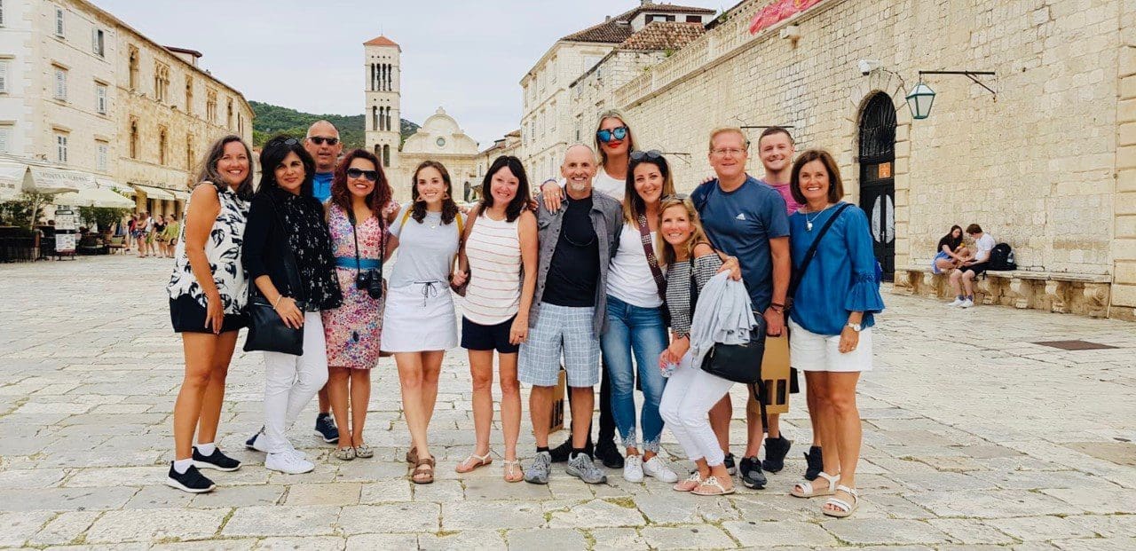 Group of friends on Hvar Island, Croatia